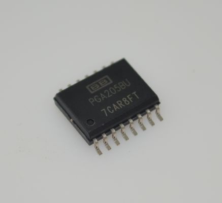 Bộ khuếch đại độ lợi lập trình PGA205BU, dải độ lợi 1-1000x, băng thông 1MHz, nguồn ±18V, sai số độ lợi 0.01%, DIP-16, -40°C đến +85°C