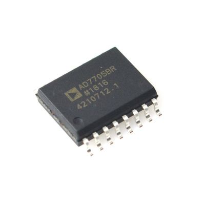 AD7705BRZ ADC 16-Bit Độ chính xác Tiếng ồn thấp 3V/5V Hoạt động trên chip Bộ lọc SPI Giao diện Lượng thấp -40 °C đến +85 °C Công nghiệp