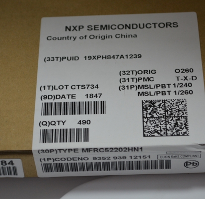 IC đầu đọc RFID/NFC MFRC52202HN1 13.56MHz với hỗ trợ ISO 14443A/MIFARE, giao diện SPI/I2C/UART, tầm đọc 10cm, chế độ tiết kiệm điện, chống va chạm và gói HVQFN32 nhỏ gọn cho hệ thống truy cập an toàn