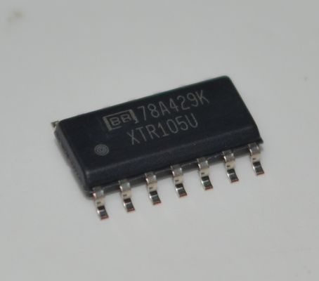 Máy phát vòng dòng 4-20mA chính xác XTR105U với tuyến tính hóa kích thích cảm biến RTD, Hoạt động 2 dây, Bộ điều chỉnh 5V, Tuân thủ 60V, Độ chính xác 0.1% và Nguồn cung cấp rộng 7.5-36V trong Gói SO-14