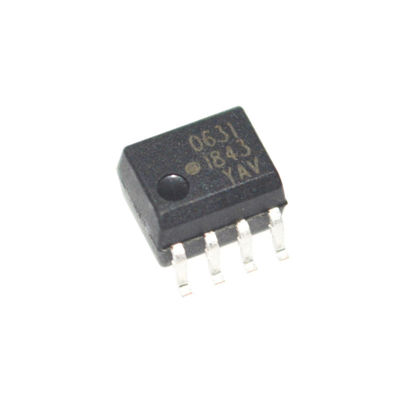 Ultra-Compact HCPL-0631-500E CMR cao 3.5kV/μs 10kV/μs Cô lập 1mA Điện thấp Nhiệt độ cao 110°C 5kV Cô lập Tốc độ cao 1MBd Wide Vcc 2.7-5.5V SOIC-8 Package