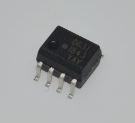 Ultra-Compact HCPL-0631-500E CMR cao 3.5kV/μs 10kV/μs Cô lập 1mA Điện thấp Nhiệt độ cao 110°C 5kV Cô lập Tốc độ cao 1MBd Wide Vcc 2.7-5.5V SOIC-8 Package