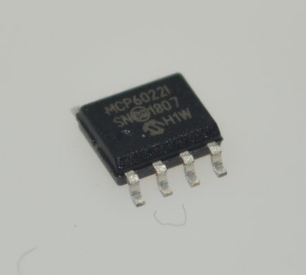 MCP6022-I/SN Dual Op Amp 2.7-5.5V Điện áp rộng 10MHz băng thông 7V/μs Slew Rate 120dB CMRR Rail-to-Rail I/O 0.9mA Low Power SOIC-8 Package Industrial Grade