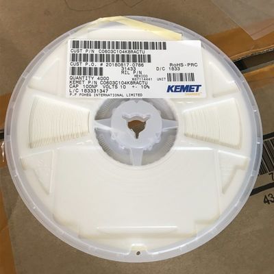 C0603C104K8RACTU 100nF 10V X7R 0603 MLCC Với dung sai 10% Hiệu suất ổn định điện dung cao từ -55°C đến +125°C và Tuân thủ RoHS