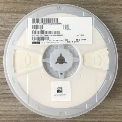 GRM0335C1H5R6BA01D 5.6pF ±0.1pF 0402 MLCC với điện áp định mức 50V, điện môi C0G (NP0) cho độ ổn định tối ưu, hệ số Q cao, tổn thất cực thấp, không chứa halogen và đóng gói dạng băng và cuộn cho mạch điện ô tô