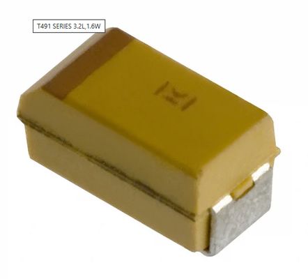 T491A106K016AT 10μF Tantalum Capacitor 16V, ± 10% Tol ESR thấp AEC-Q200 Chứng nhận -55 °C đến +125 °C Phạm vi 125 °C High Temper Rating Tape and Reel Halogen-Free