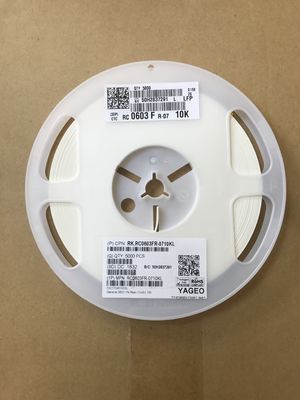 RC0603FR-0710KL Điện trở chính xác 10kΩ, vỏ 0603, dung sai 1%, hệ số nhiệt độ (TCR) ±100ppm/°C, công suất 1/10W, công nghệ màng mỏng, không halogen, tuân thủ RoHS, dùng cho mạch kéo lên và cảm biến