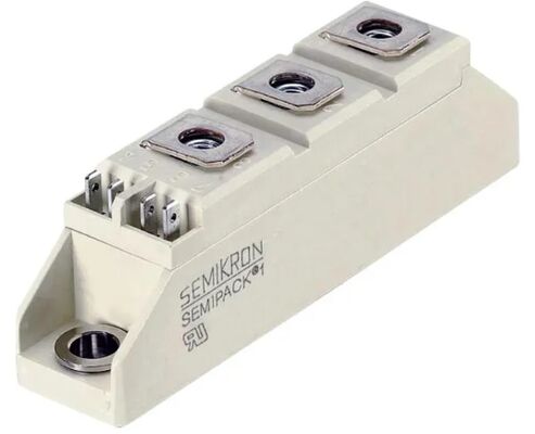 SKKT107B16E 1600V 107A Mô-đun Thyristor kép VF thấp 1.35V 2.4kA Tăng áp AlN Khối liên lạc áp suất cơ sở gốm SEMIPACK1 Loại bị cô lập UL Chứng nhận cho máy khởi động mềm và ổ đĩa