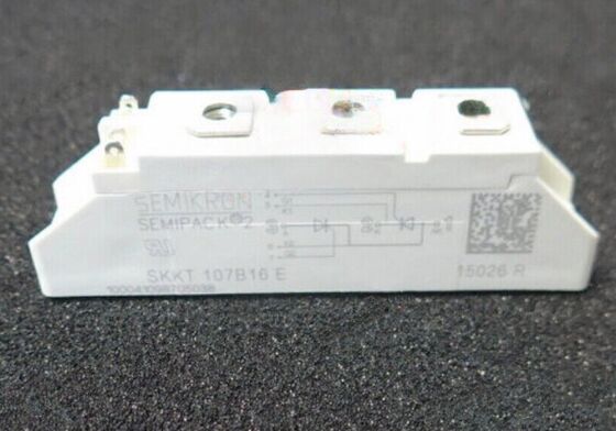 SKKT107B16E 1600V 107A Mô-đun Thyristor kép VF thấp 1.35V 2.4kA Tăng áp AlN Khối liên lạc áp suất cơ sở gốm SEMIPACK1 Loại bị cô lập UL Chứng nhận cho máy khởi động mềm và ổ đĩa