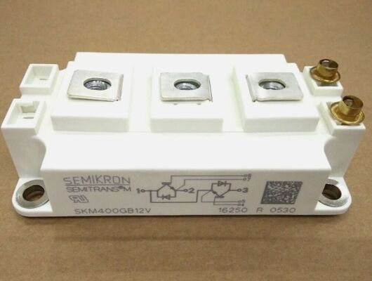 SKM400GB12T4 1200V 400A Mô-đun IGBT Kép TRENCHSTOP™ IGBT4 VCE(sat) Thấp 1.75V Khả năng SC 10μs Đi-ốt CAL Tổn thất chuyển mạch thấp SEMITRANS3 Chứng nhận UL cho Ổ đĩa Công suất Cao