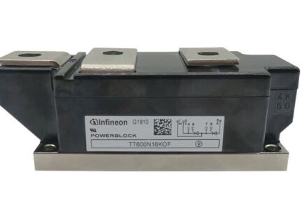 TT600N16KOF 1600V 600A Dual Thyristor Module Low VF 1.32V High Surge 21kA Pressure Contact Technology Isolated Baseplate Trench Gate UL được chứng nhận cho các bộ khởi động mềm và bộ chỉnh sửa