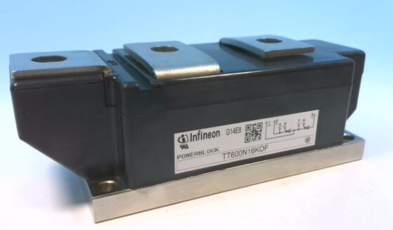 TT600N16KOF 1600V 600A Dual Thyristor Module Low VF 1.32V High Surge 21kA Pressure Contact Technology Isolated Baseplate Trench Gate UL được chứng nhận cho các bộ khởi động mềm và bộ chỉnh sửa