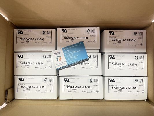 S02B-PASK-2 Đầu nối 2 vị trí, bước răng 2.0mm, dòng PA, đầu vào trên, xuyên lỗ, mạ thiếc, định mức 3A, 100V AC cho kết nối dây-bo mạch và thiết bị điện tử nhỏ gọn